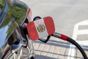 Flag,Of,Peru,On,The,Car’s,Fuel,Tank,Filler,Flap.